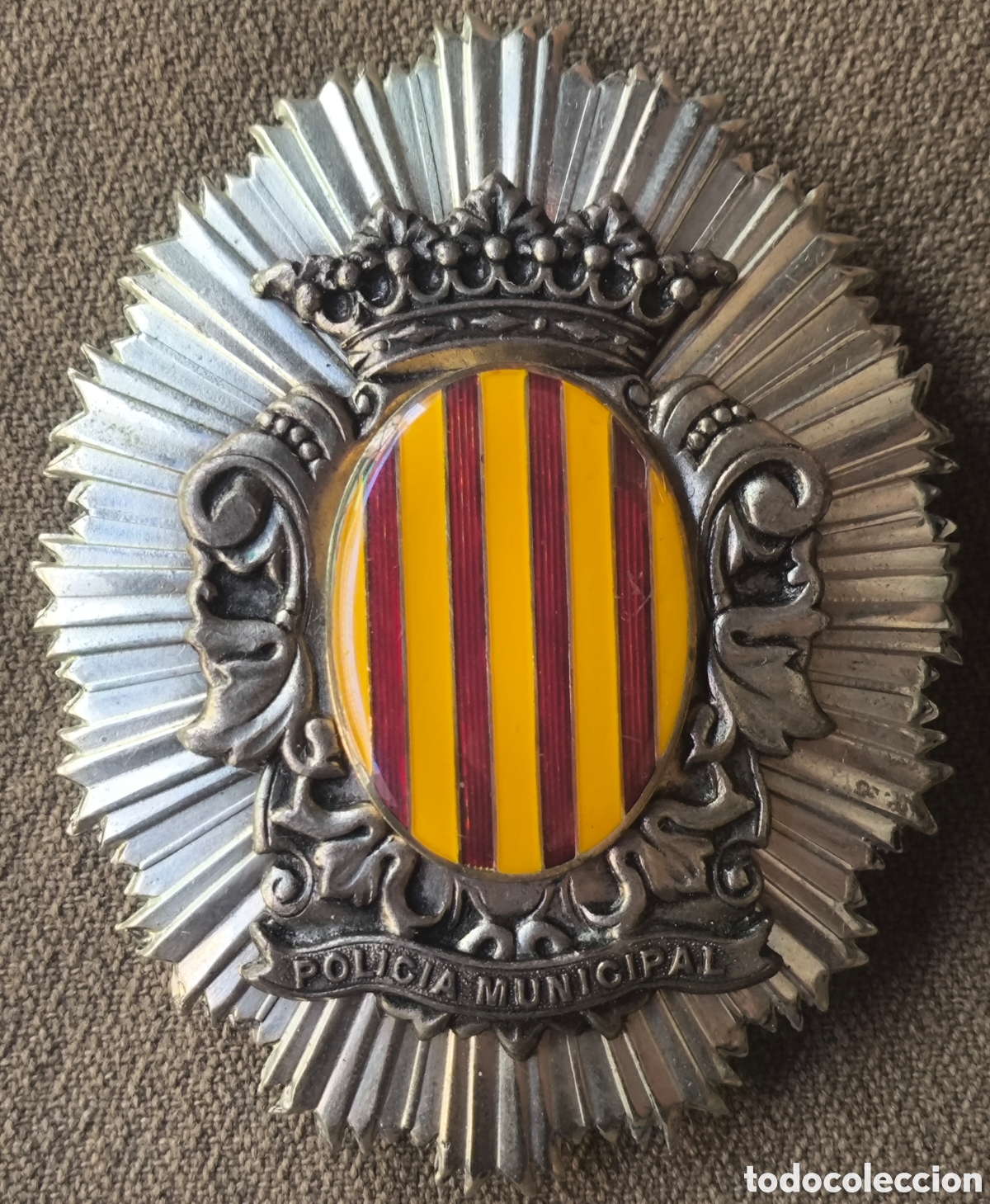 Militaria: PLACA ESMALTADA POLICIA MUNICIPAL BARCELONA