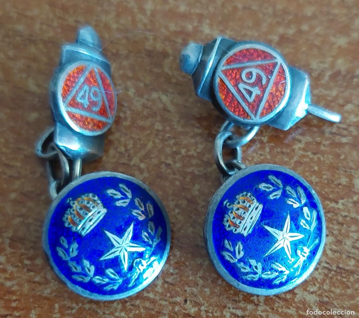 Militaria: Gemelos de plata Estado mayor