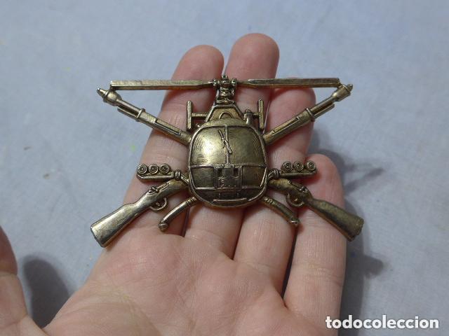 Militaria: Antiguo gran emblema espa&ntilde;ol a identificar, helicoptero.