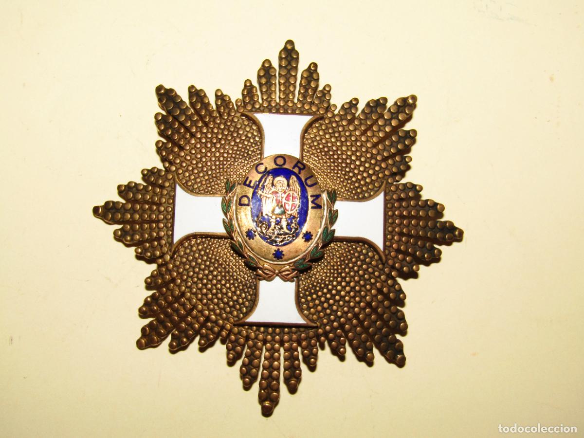 Militaria: Antigua Insignia Gran Placa con Cruz de la Orden de SAN MIGUEL EL TAUMATURGO