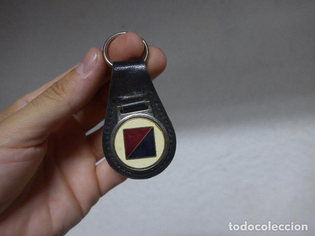 Militaria: Antiguo llavero original de Fuerza Nueva, partido politico de extrema derecha. Transicion politica