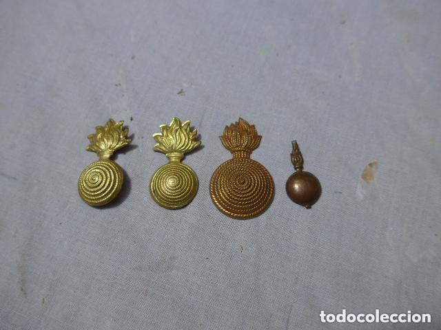 Militaria: Antiguas 4 insignias de artilleria distintas, originales. Guerra civil.