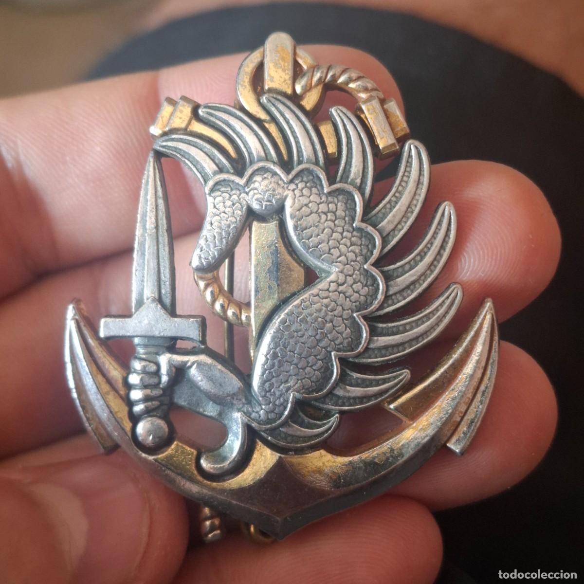 Militaria: Antigua insignia Paracaidista de las Tropas de Marina