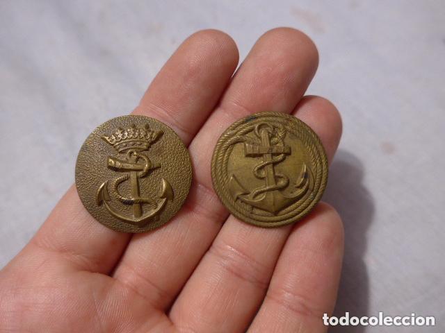 Militaria: Lote 2 antiguo emblema de marina, uno republicano y otro franquista, original.