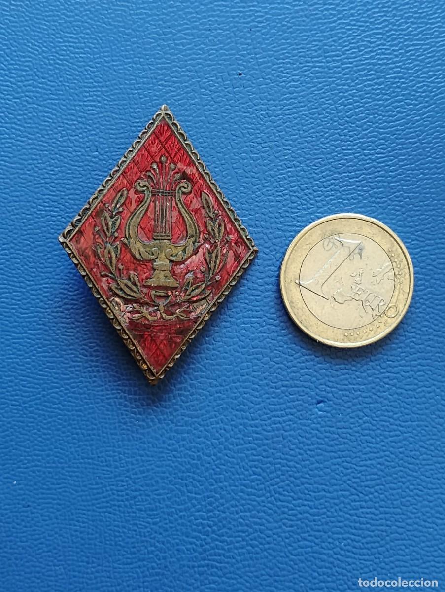 Militaria: ANTIGUO ROMBO MILITAR BANDA DE MUSICA - ESMALTADO