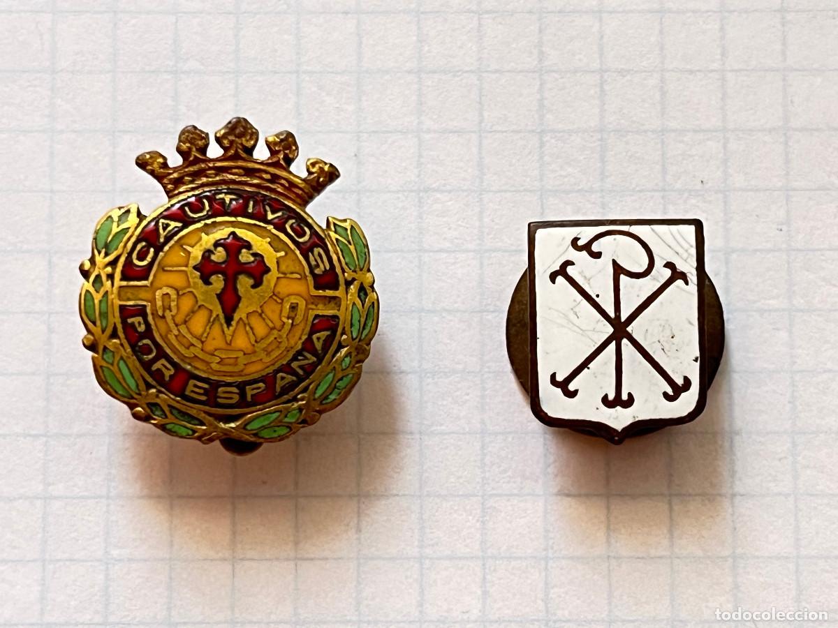Militaria: Pin Hermandad de Cautivos por Espa&ntilde;a y Acci&oacute;n Cat&oacute;lica