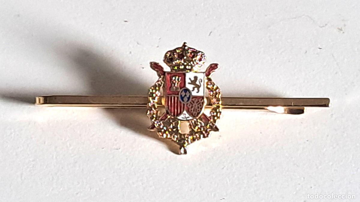Militaria: ANTIGUO PASADOR CORBATAS - PISACORBATAS MILITAR CASA REAL JUAN CARLOS I