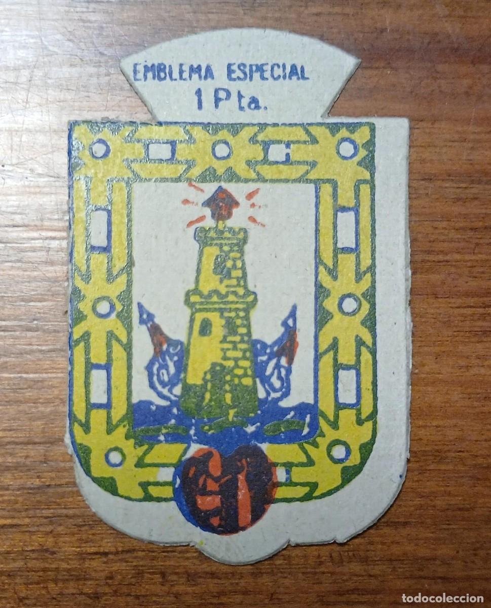 Militaria: Emblema auxilio social, especial 1 pts, serie X, N&ordm; 11, EL FERROL DEL CAUDILLO.