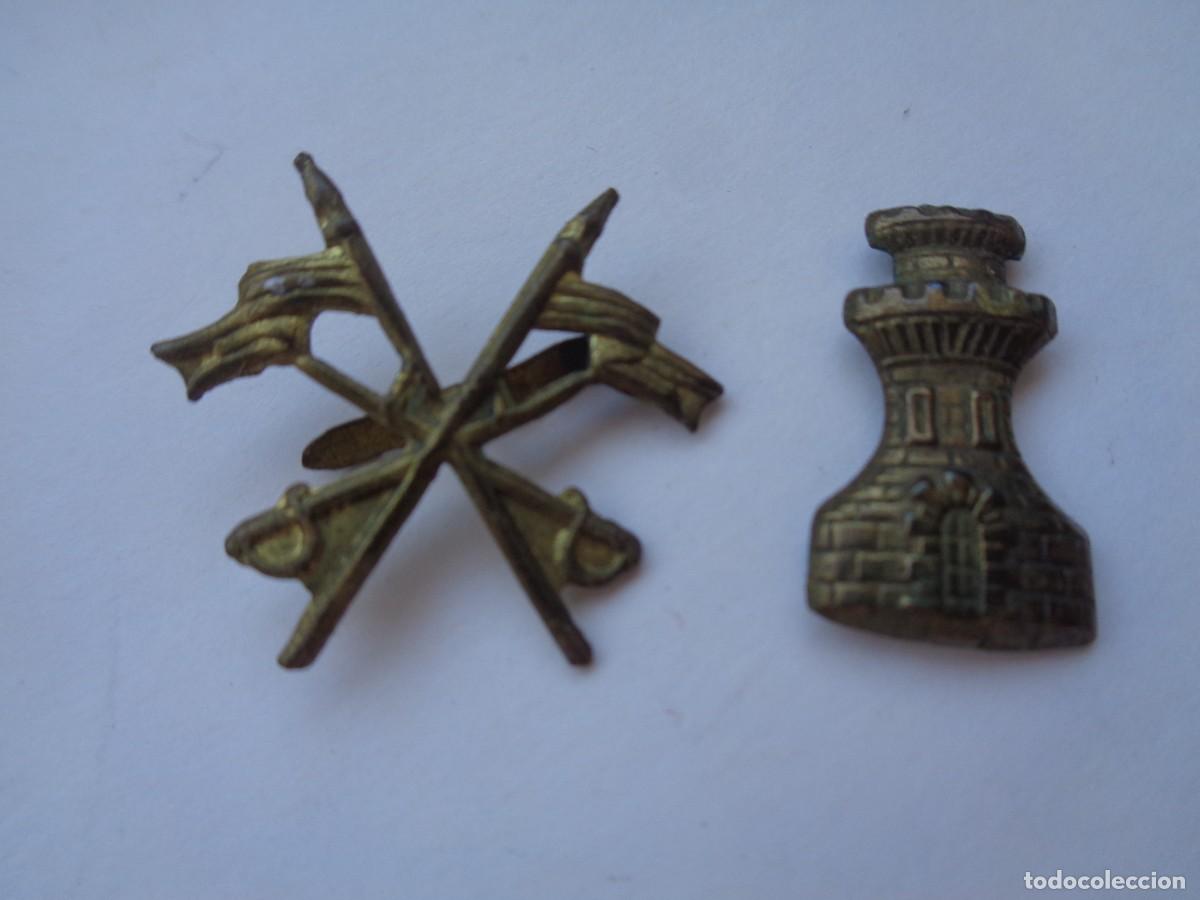 Militaria: REPUBLICA - GUERRA CIVIL : LOTE DE 2 EMBLEMAS DE CUELLO ( INGENIEROS Y CABALLERIA )