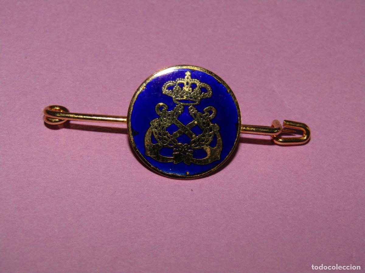 Militaria: Antiguo Alfiler de Corbata en Lat&oacute;n y Esmaltes Ej&eacute;rcito Espa&ntilde;ol de la INFANTERIA DE MARINA