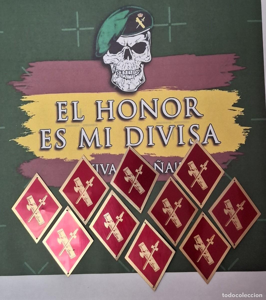 Militaria: LOTE 10 ROMBOS DE LA GUARDIA CIVIL
