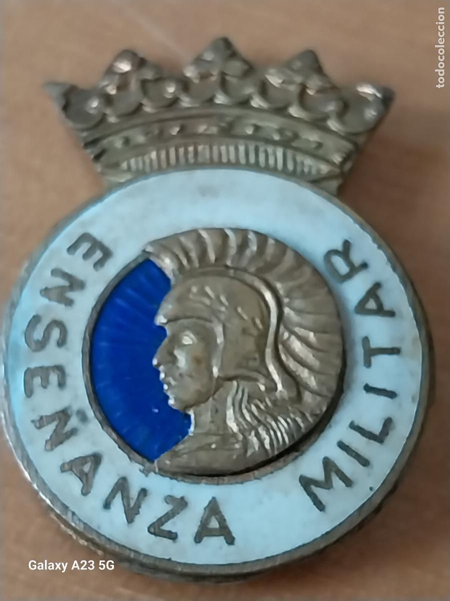 Militaria: ENSE&Ntilde;ANZA MILITAR ESMALTE DORSO PERDIDO IMPERDIBLE ORIGINAL 2.58CMS ALTO