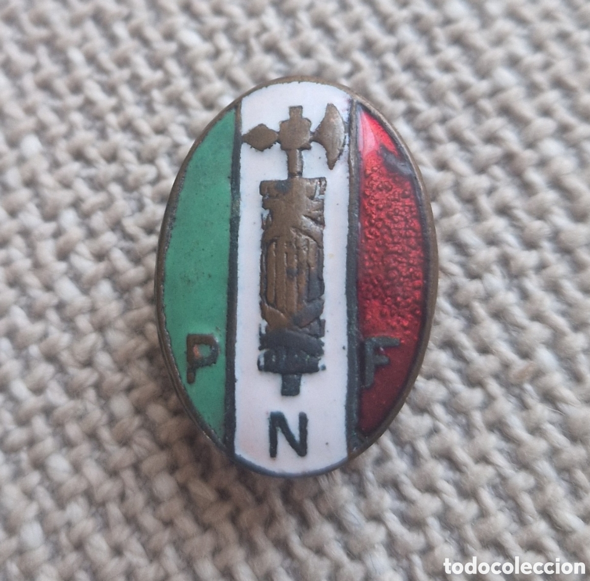 Militaria: Insignia Alfiler Medalla PNF Partido Fascista Guerra Mundial Italia Fascismo Mussolini Littorio CTV
