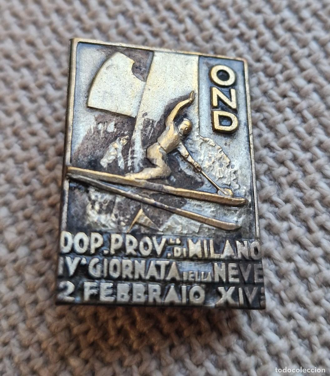 Militaria: Insignia Alfiler Medalla OND Milano Guerra Balilla Fascista Fascismo Mussolini Littorio