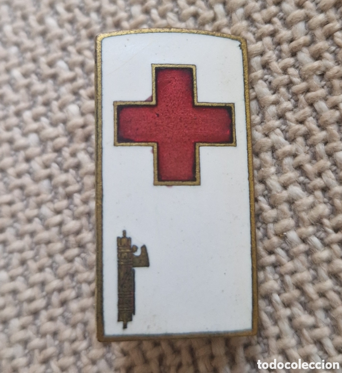 Militaria: Insignia Alfiler Medalla Cruz Roja CTV Fascista Guerra Mundial Italia Fascismo Mussolini Balilla
