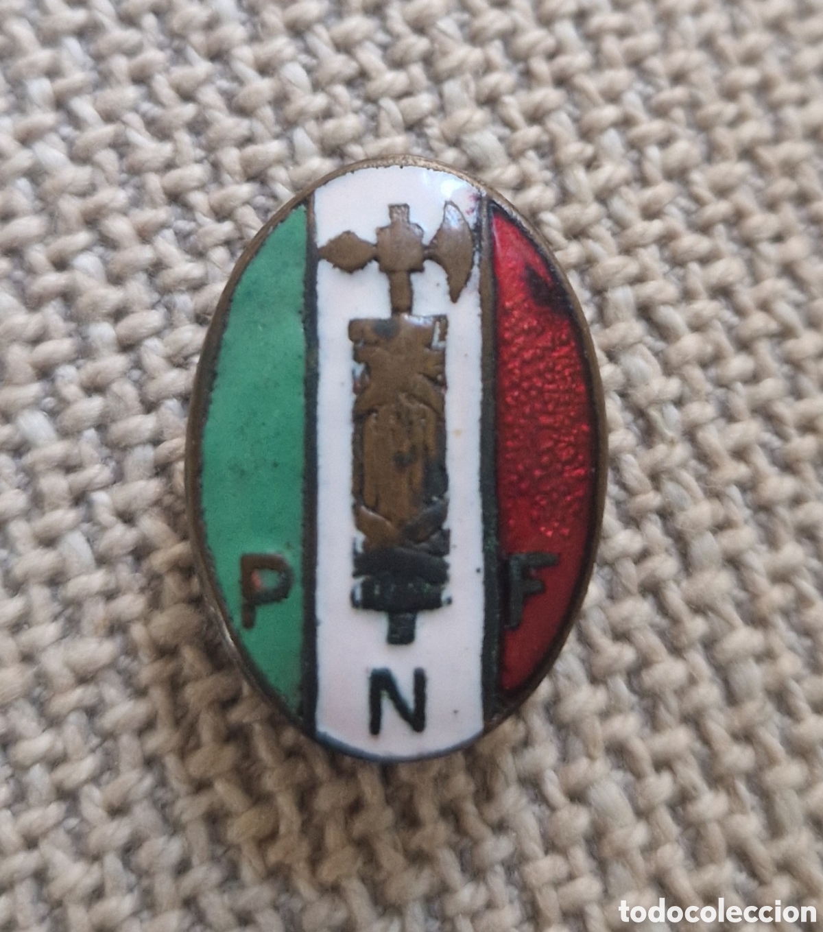 Militaria: Insignia Alfiler Medalla PNF Partido Fascista Guerra Mundial Italia Fascismo Mussolini Littorio CTV