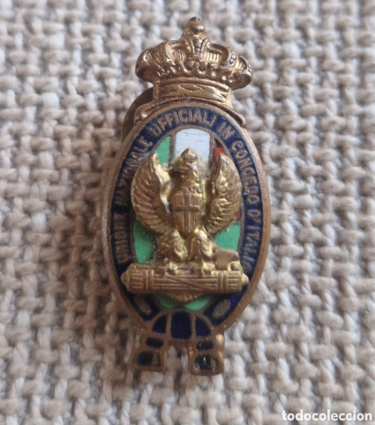 Militaria: Insignia Alfiler Medalla Esercito Fascista Guerra Mundial Italia Fascismo Mussolini Littorio CTV