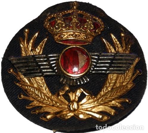 Militaria: ESCARAPELA PARA GORRA DE PLATO OFICIAL DEL EJERCITO DEL AIRE A&Ntilde;OS 80