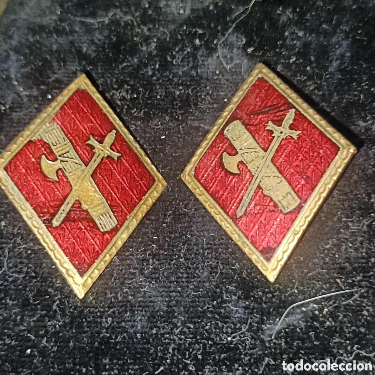 Militaria: Pareja de rombos enmantados Guardia civil