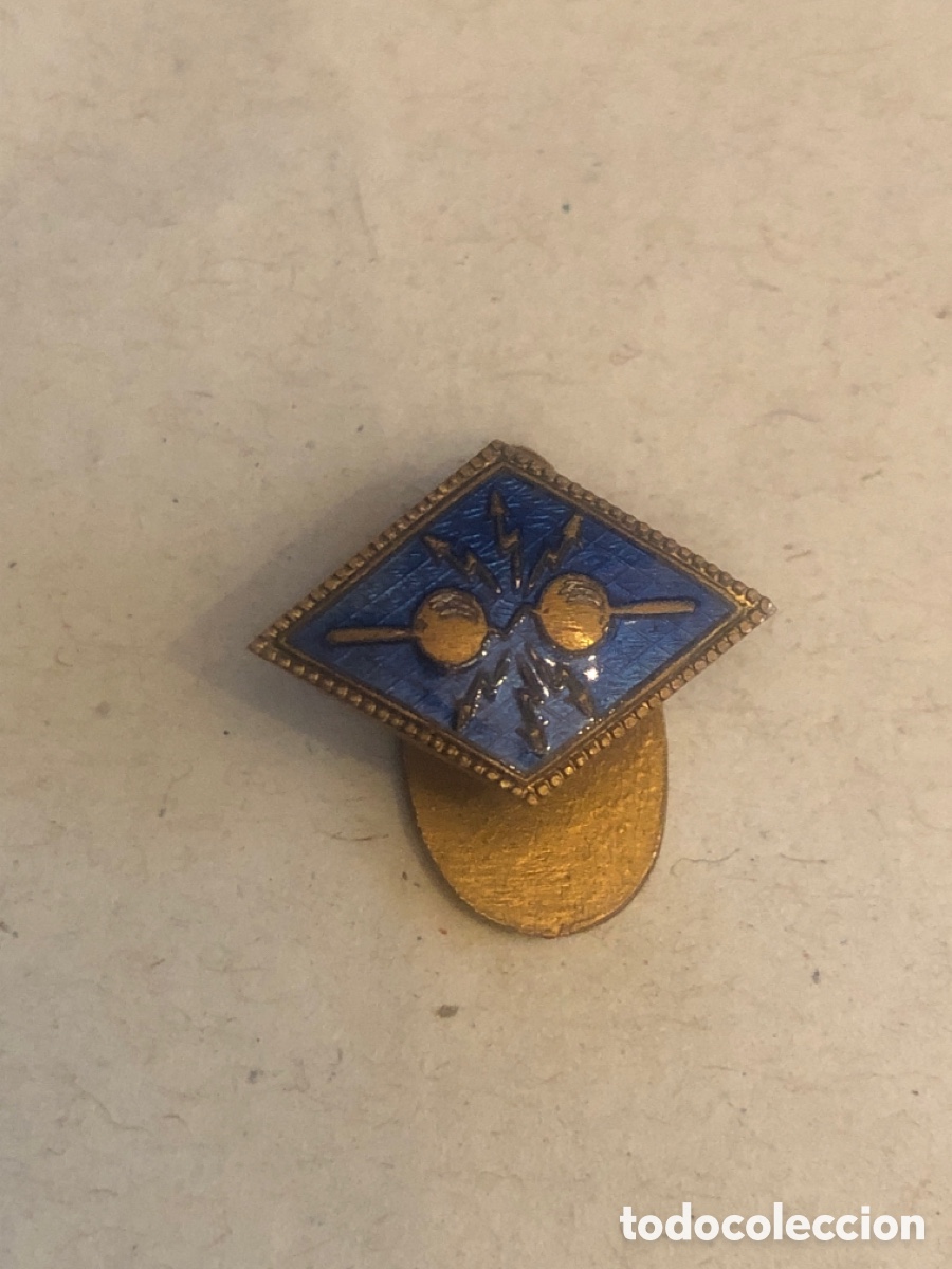 Militaria: Pin Rombo distintivo de telecomunicaciones o del cuerpo de transmisiones del Ej&eacute;rcito