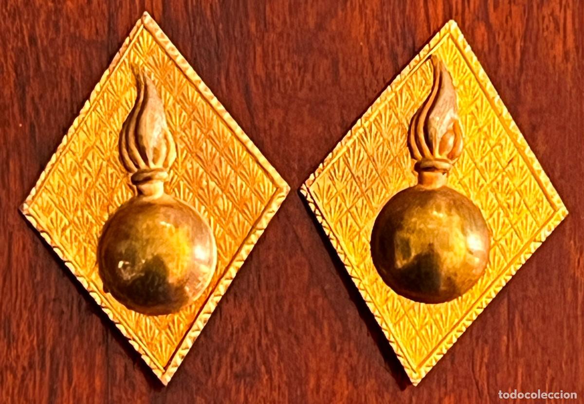 Militaria: ANTIGUA PAREJA DE ROMBOS DE GENERAL DE BRIGADA DE ARTILLERIA, EPOCA DE FRANCO, EXCELENTE ESTADO, VER