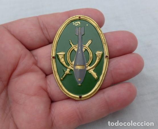 Militaria: ANTIGUO EMBLEMA MORTEROS DE INFANTERIA DE MONTA&Ntilde;A