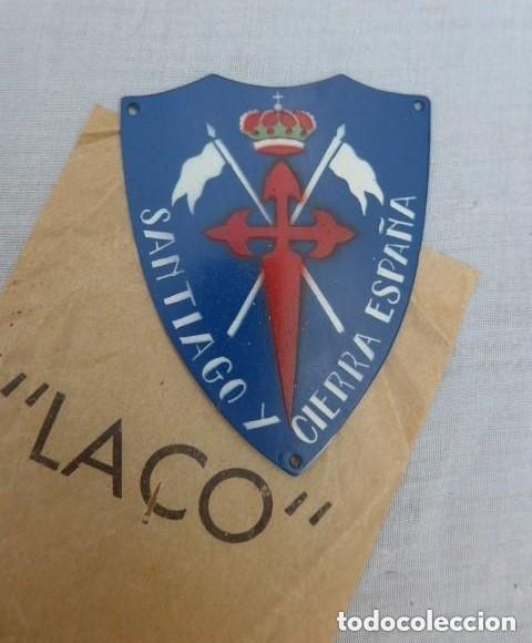 Militaria: ANTIGUO EMBLEMA DE BRAZO SANTIAGO Y CIERRA ESPA&Ntilde;A CABALLERIA ORIGINAL GUERRA CIVIL CON SOBRE