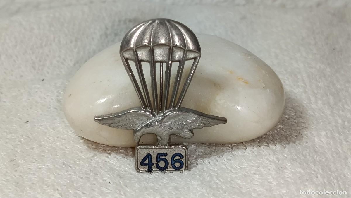 Militaria: ANTIGUA INSIGNIA MILITAR BROCHE CURSO 456 DEL BRIPAC BRIGADA PARACAIDISTA A&Ntilde;OS 80 - 90