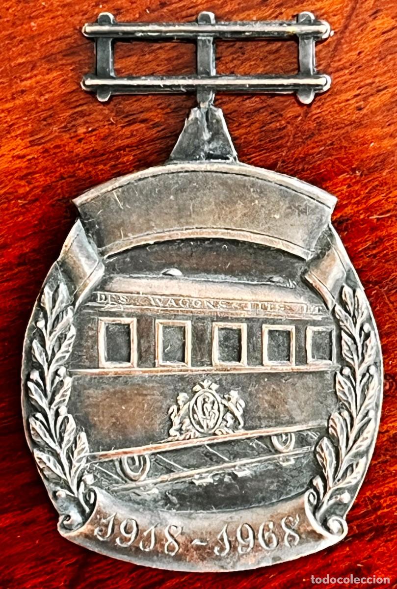 Militaria: MEDALLA FERROCARRIL, DEL 50 ANIVERSARIO DE COCHES CAMAS. MUTUA PREVISI&Oacute;N SOCIAL. 1918 1968. WAGON LI