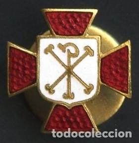 Militaria: INSIGNIA DE ESMALTADA, PIN ANTIGUO, ACCI&Oacute;N CAT&Oacute;LICA