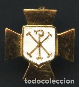 Militaria: INSIGNIA DE AGUJA, PIN ANTIGUO, ACCI&Oacute;N CAT&Oacute;LICA
