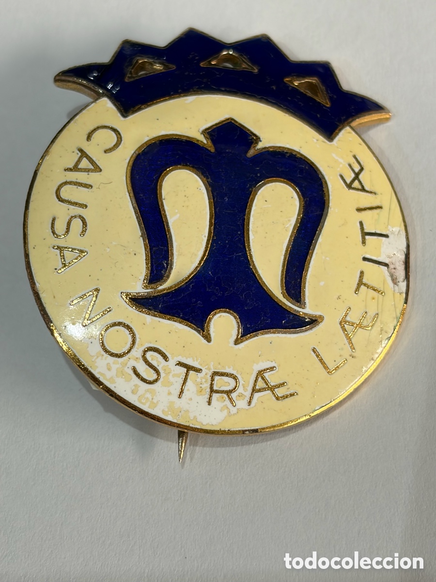 Militaria: Placa de Pecho del Centro Universitario de Enfermer&iacute;a y Fisioterapia Mar&iacute;a de Madariaga mide 5x4 cm