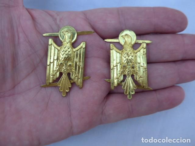 Militaria: ANTIGUA PAREJA DE INSIGNIAS AGUILAS POLICIA NACIONAL - AGUILA