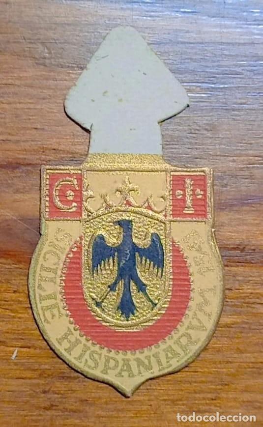 Militaria: Emblema auxilio social, CORRIENTE 30 CTS, serie B, N&ordm; 1, Escudo del reino de SICILIA.