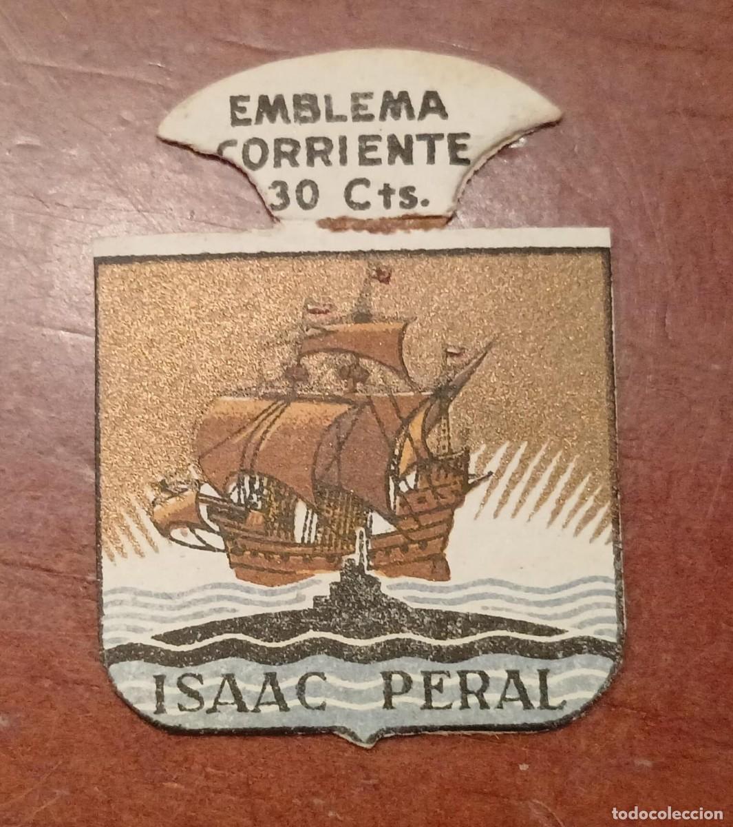 Militaria: Emblema auxilio social, corriente 30 cents, serie E, N&ordm; 10, ISAAC PERAL.