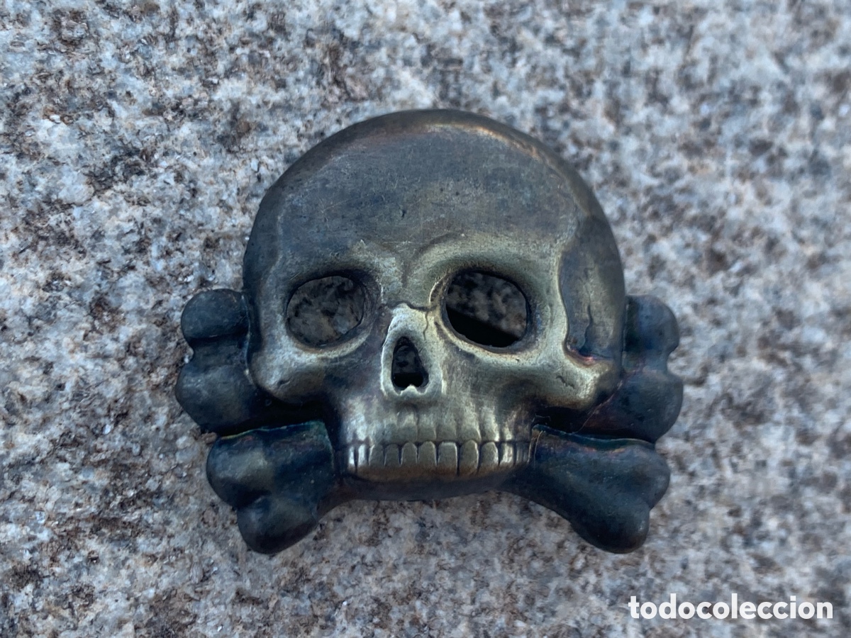 Militaria: CALAVERA GORRA WAFFEN SS. Insignia Pin Original Alemania Segunda Guerra Mundial