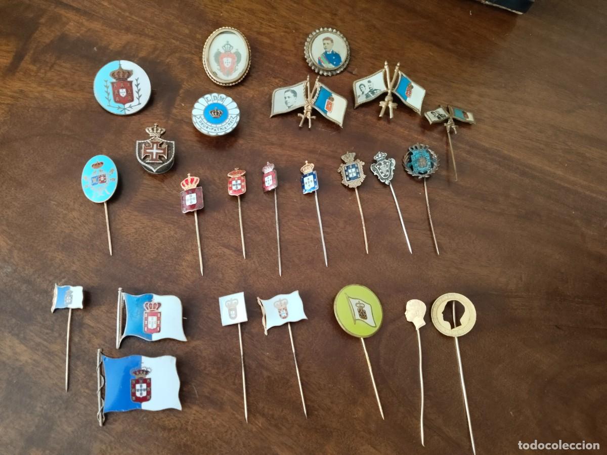 Militaria: Portugal. Colecci&oacute;n de 24 Insignias Monarqu&iacute;a. Originales de &eacute;poca. M&aacute;s de 100 a&ntilde;os.