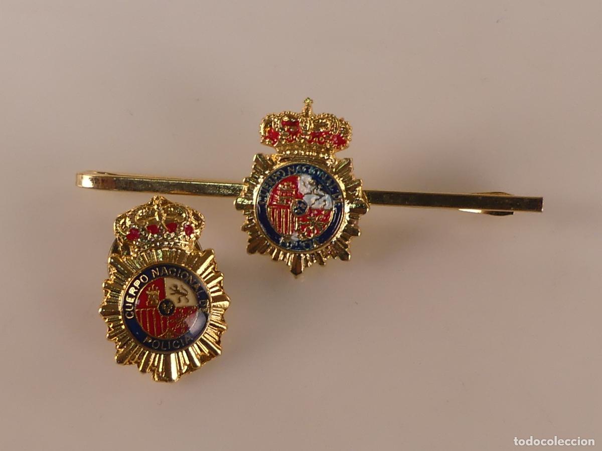 Militaria: JUEGO DE PIN Y ALFILER - CUERPO NACIONAL DE POLICIA