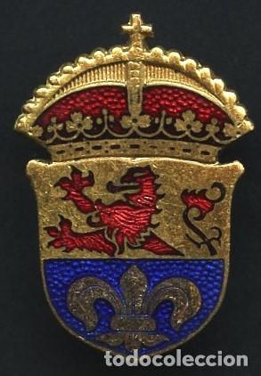 Militaria: INSIGNIA, PIN, ESCUDO DE ARMAS DE LA CIUDAD DE DARMSTADT, ALEMANIA