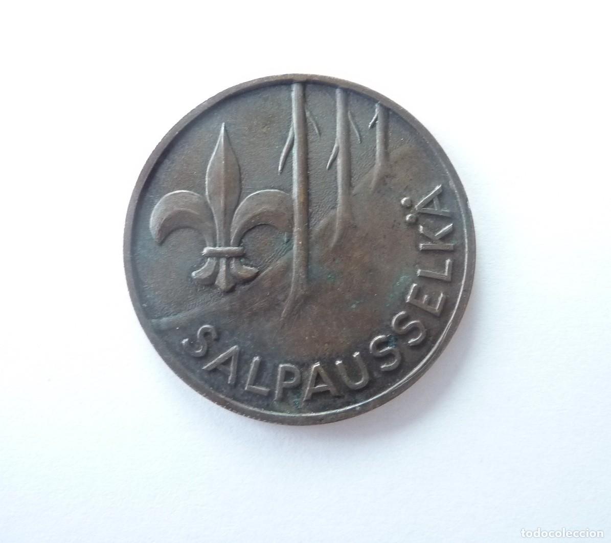 Militaria: Finlandia: medalla finlandesa Scouts de Salpausselka. 1957