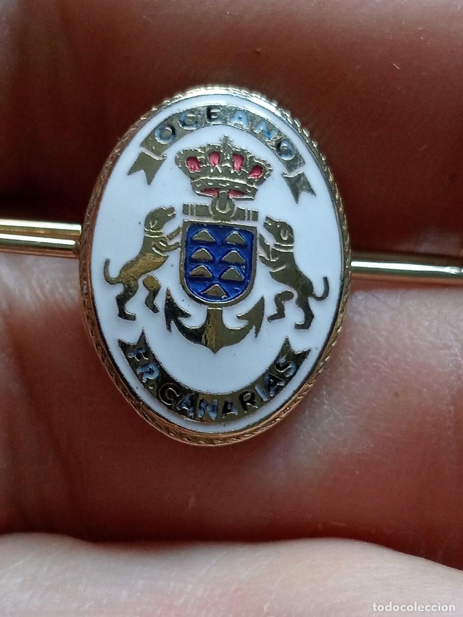 Militaria: PISACORBATAS FRAGATA CANARIAS ARMADA ESPA&Ntilde;OLA MARINA ALFILER CORBATA INSIGNIA ESMALTADO