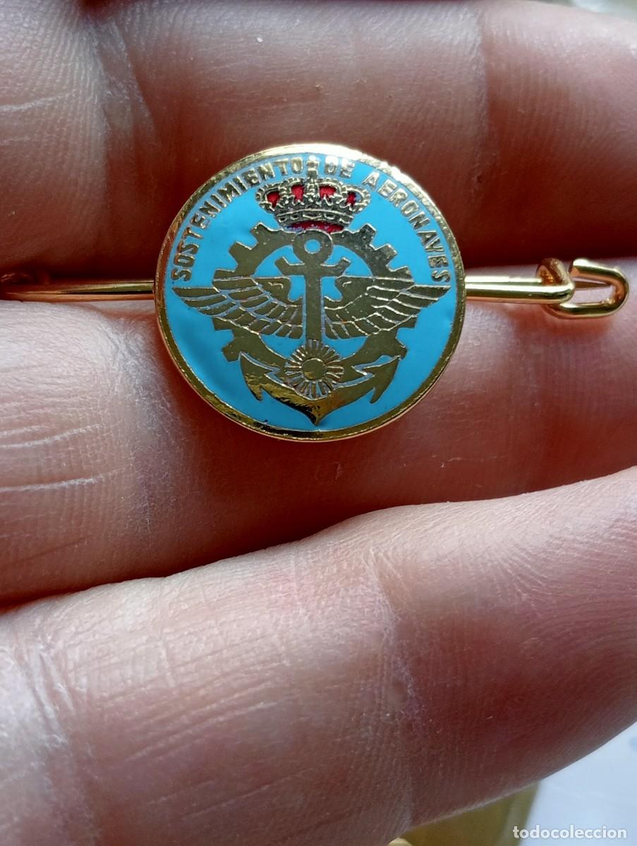 Militaria: PISACORBATAS SOSTENIMIENTO AERONAVES ARMADA ESPA&Ntilde;OLA MARINA ALFILER CORBATA INSIGNIA PINS