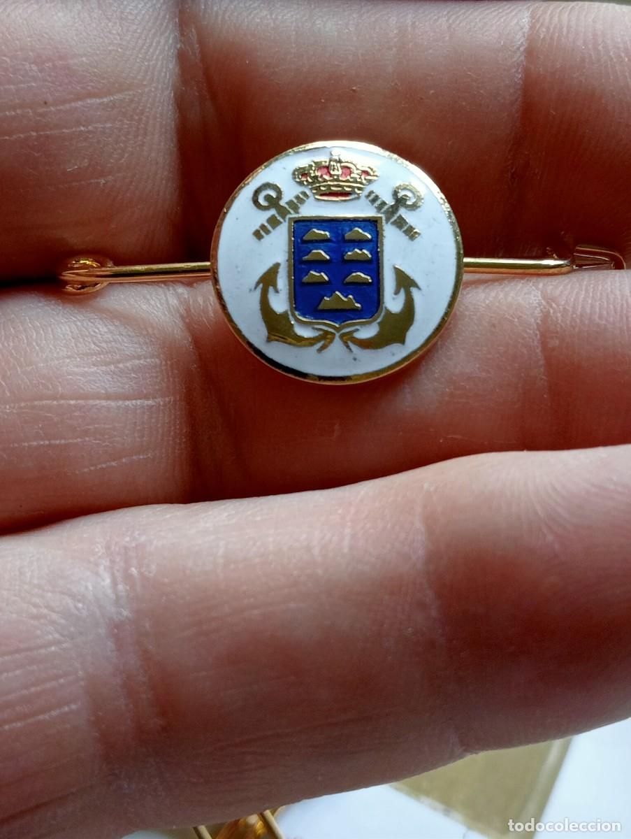 Militaria: PISACORBATAS ZONA MAR&Iacute;TIMA DE CANARIASESMALTADA ARMADA ESPA&Ntilde;OLA MARINA ALFILER CORBATA INSIGNIA PINS