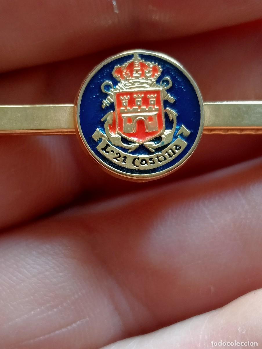 Militaria: PISACORBATAS L 21 CASTILLA BUQUE TRASPORTE ATAQUE ARMADA ESPA&Ntilde;OLA MARINA ALFILER CORBATA INSIGNIA