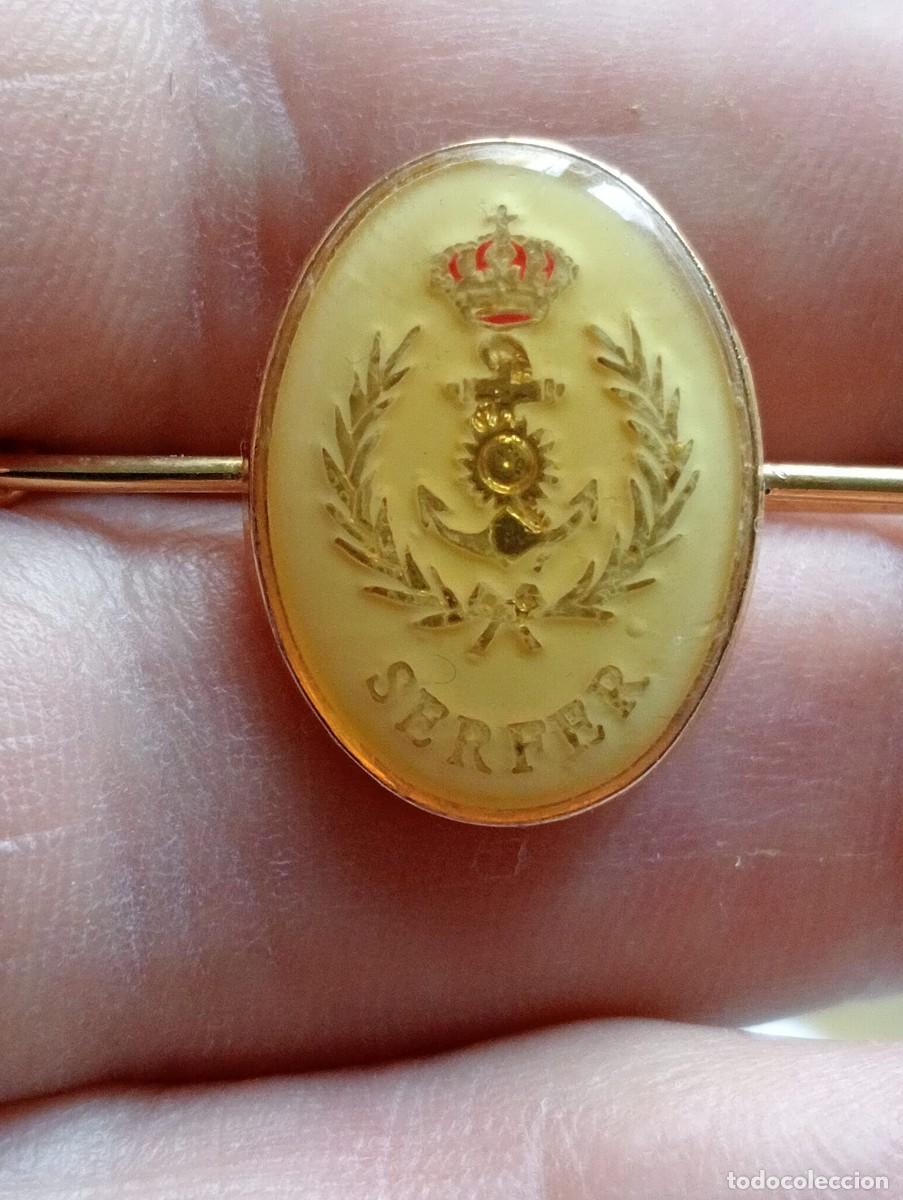 Militaria: PISACORBATAS SERFER ARMADA ESPA&Ntilde;OLA MARINA ALFILER CORBATA INSIGNIA PINS