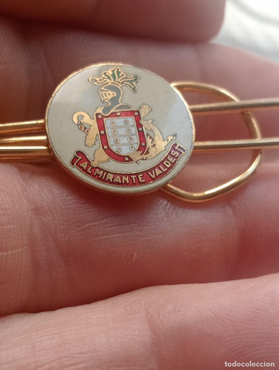 Militaria: PISACORBATAS BA-12 BUQUE DESTRUCTOR ALMIRANTE VALDES ARMADA ESPA&Ntilde;OLA MARINA ALFILER INSIGNIA
