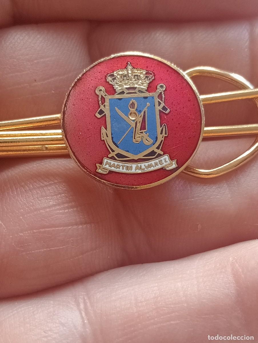 Militaria: PISACORBATAS L-12 BUQUE DESEMBARCO MARTIN ALVAREZ ARMADA ESPA&Ntilde;OLA MARINA ALFILER CORBATA INSIGNIA