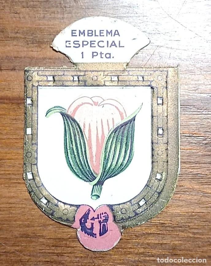 Militaria: Emblema auxilio social, especial 1 pts, serie L, N&ordm; 8, TULIPAN.