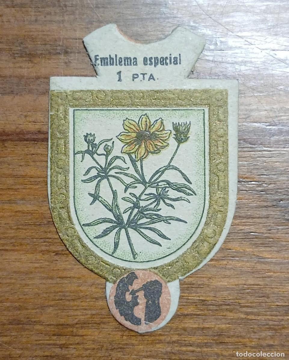 Militaria: Emblema auxilio social, especial 1 pts, serie L, N&ordm; 7, COREOPSIS.