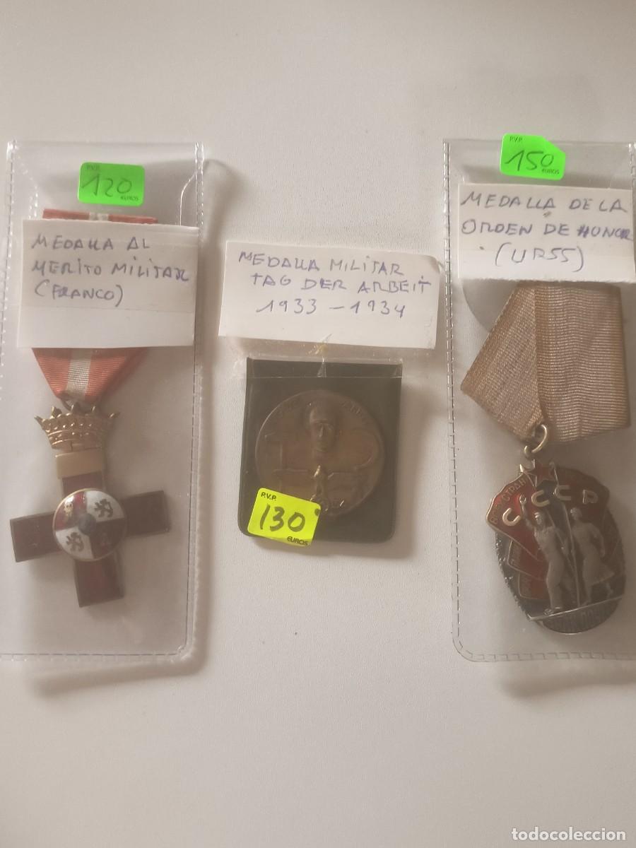 Militaria: MEDALLAS DE RUSIA,MERITO MILITAR FRANCO,TRABAJO NAZI),ORIGINALES!!